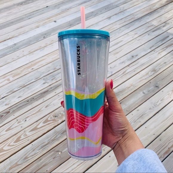 5/$100 Starbucks Spring 2020 Wavy Tumbler 24oz - Picture 2 of 6